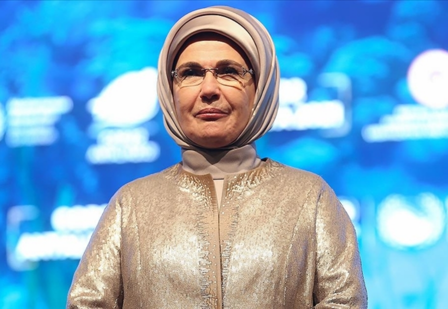 Emine Erdoğan, "Kalanlar" Filistin Sergisi'nin açılışında konuştu