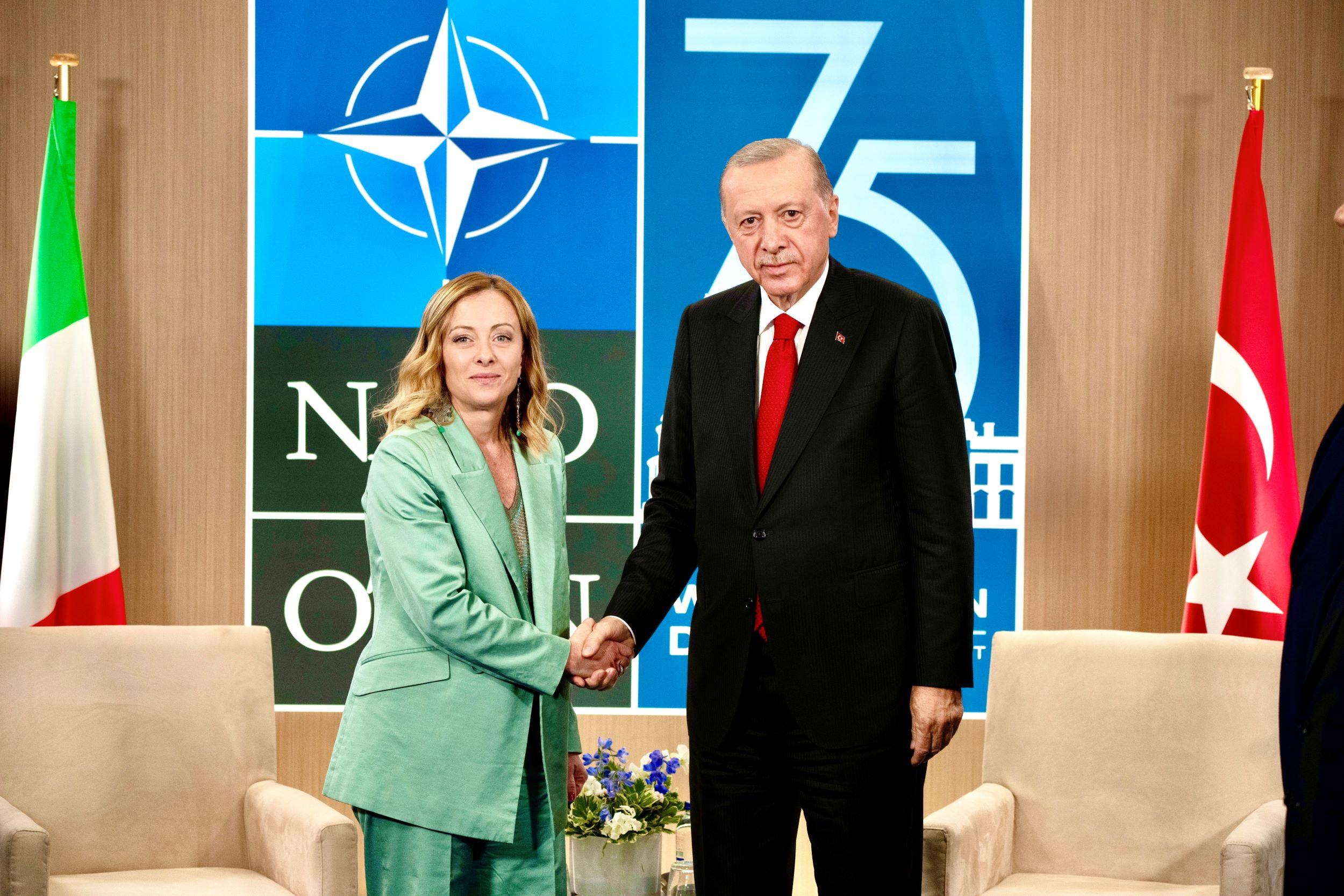Cumhurbaşkanı Erdoğan, İtalya Başbakanı Meloni ile görüştü