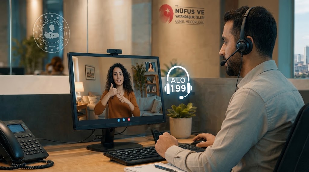ALO 199'da Engeller Kalkıyor: Nüfus Hizmetlerinde Görüntülü ve İşaret Dilli Dönem Başladı!