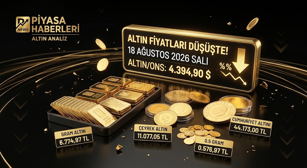 Altında İbre Aşağı Döndü: 18 Ağustos Güncel Gram, Çeyrek ve ONS Altın Fiyatları
