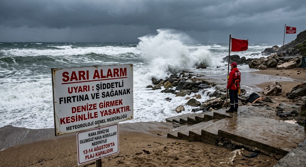 İstanbul Dahil 15 İlde "Sarı" Alarm: Şiddetli Fırtına Ve Sağanak Geliyor, Bazı İlçelerde Denize Girmek Yasaklandı