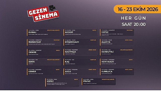 Altın Portakal heyecanı “Gezen Sinema" ile Antalya'nın dört bir yanına yayılıyor