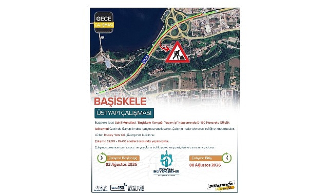 Başiskele Kavşağı'nda trafiğe 8 saatlik mola