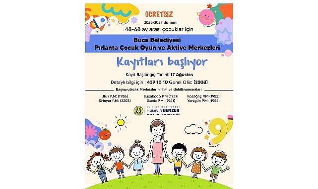 Buca'nın Oyun ve Aktivite Merkezleri yeni pırlantalarını bekliyor
