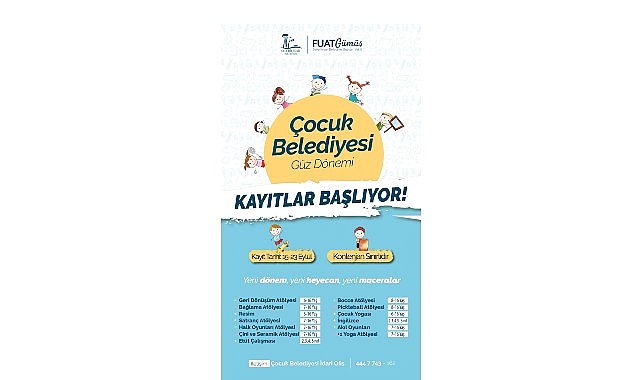 Çocuk Belediyesi'nde güz dönemi kayıtları başladı