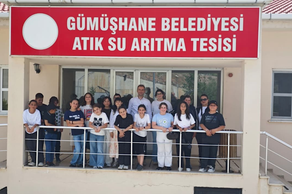 Gümüşhaneli öğrenciler Atık Su Arıtma Tesisi'ni yerinde inceledi