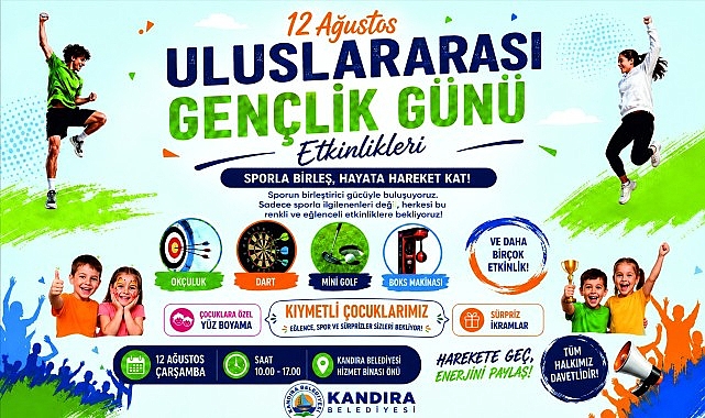 Kandıra'da 12 Ağustos Uluslararası Gençlik Günü Coşkusu Yaşanacak