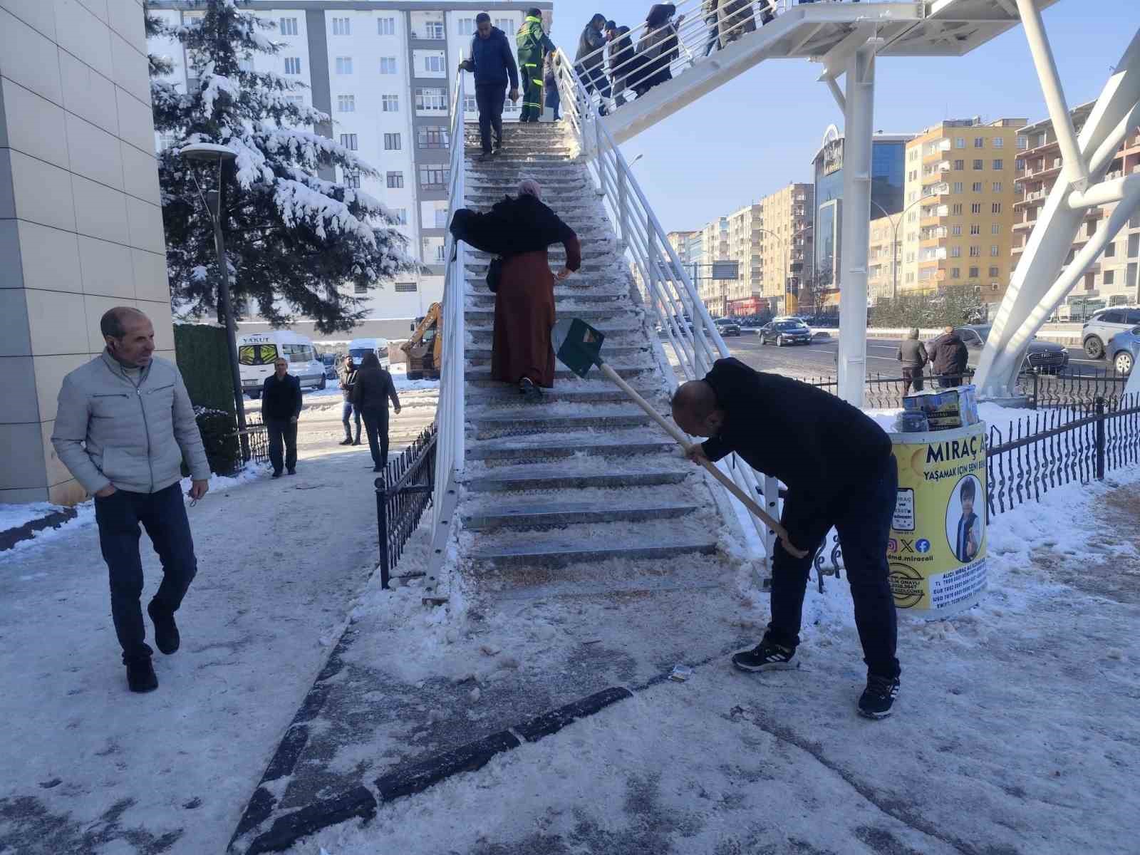 Kar ve buzlanmaya karşı kaldırım temizliği Kar ve buzlanmaya karşı kaldırım temizliği