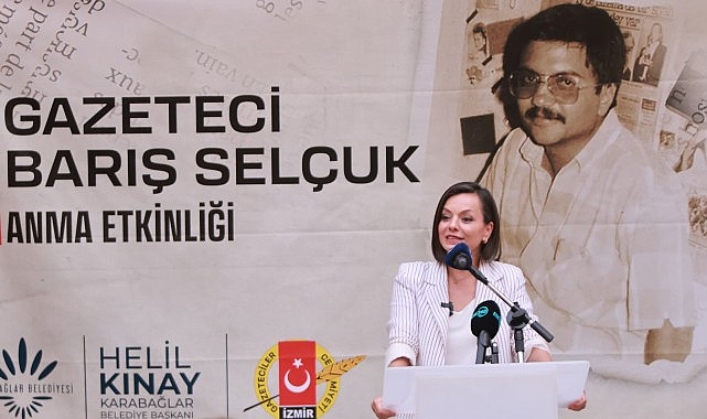  Karabağlar 'da Gazeteci Barış Selçuk saygıyla anıldı