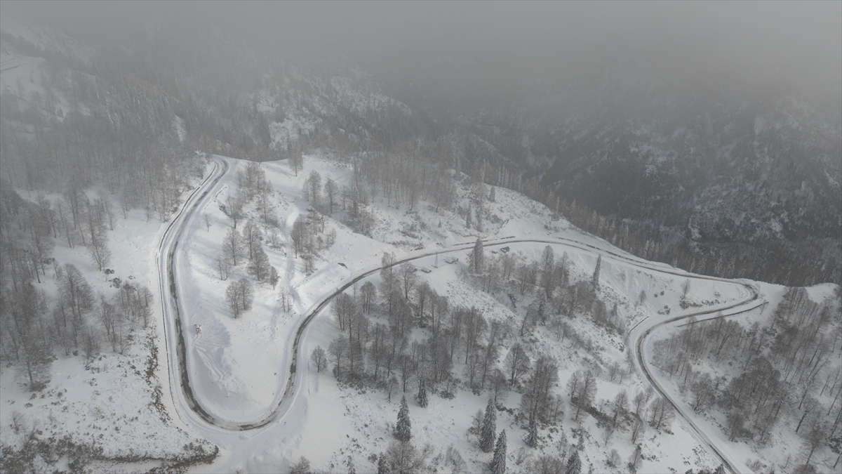 Türkiye’nin biyosfer rezervi alanı Camili Havzası beyaz örtü ile kaplandı