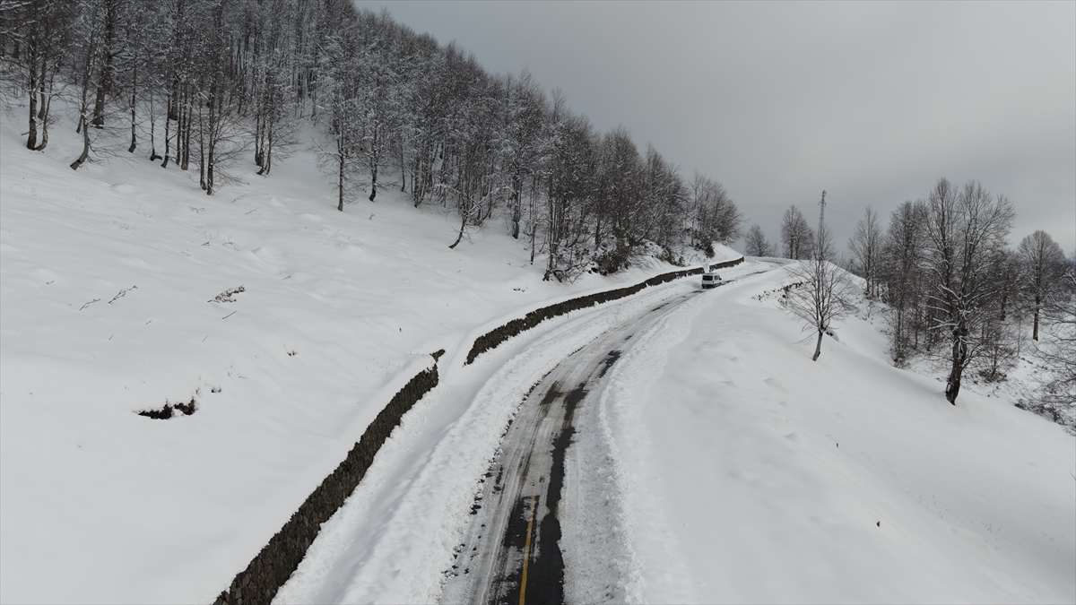 Türkiye’nin biyosfer rezervi alanı Camili Havzası beyaz örtü ile kaplandı