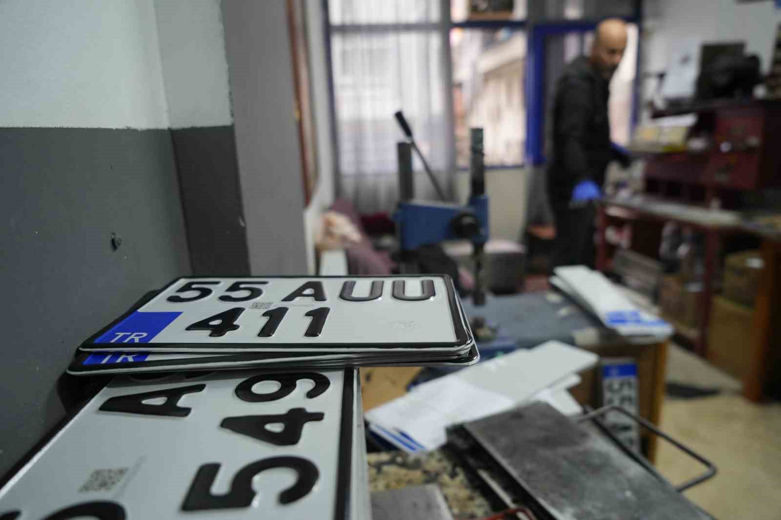 1 yıllık plaka 20 günde basıldı: Samsun’da 8 bin plaka değişti
