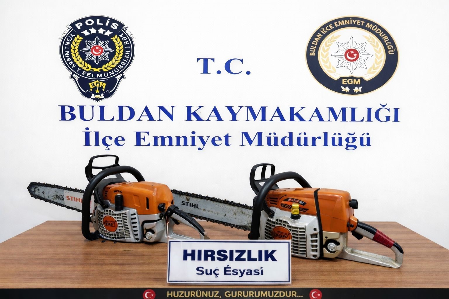 100 bin liralık motorlu testereleri çalan hırsızlar polisten kaçamadı
