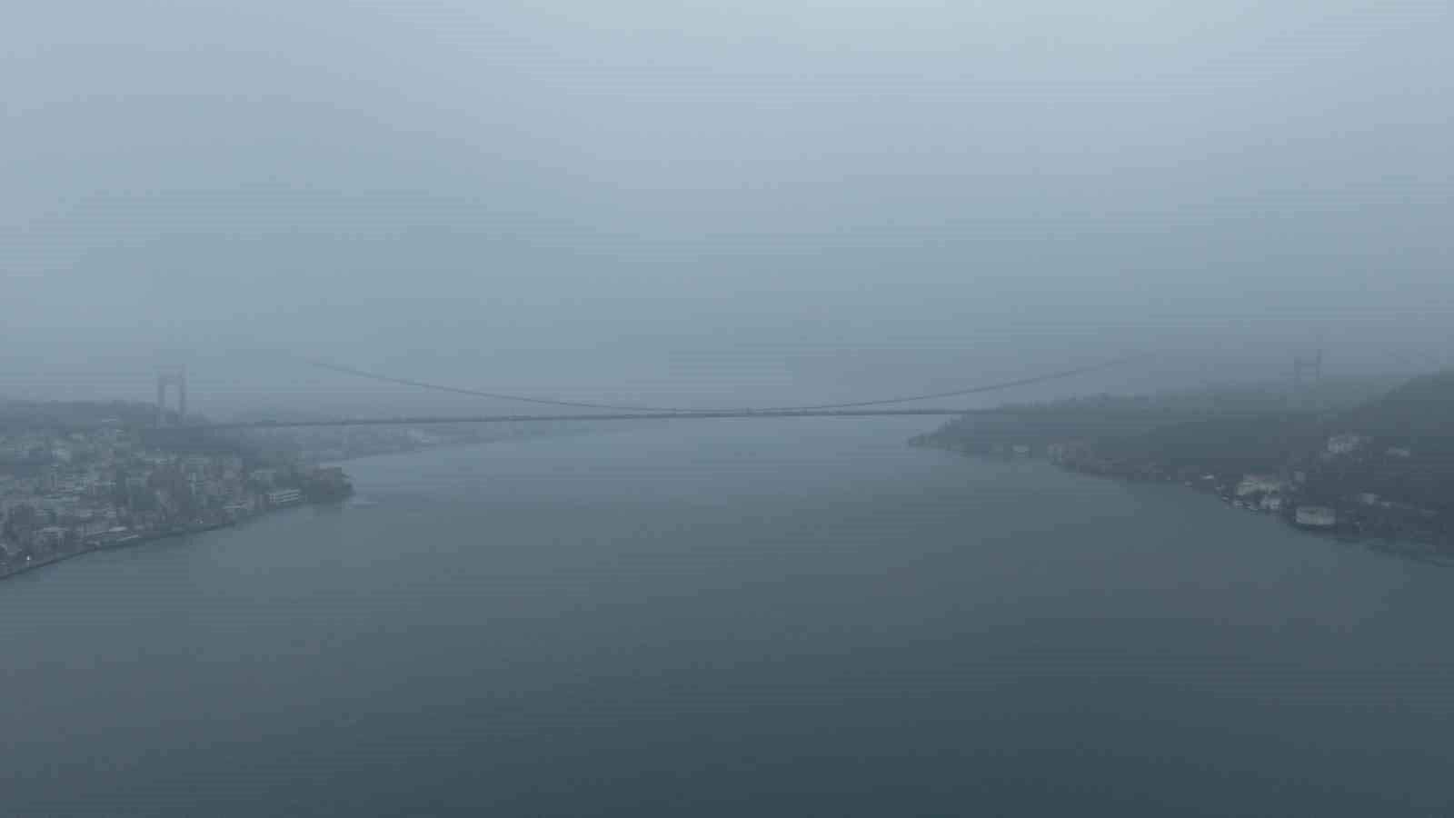 15 Temmuz Şehitler Köprüsü’nde havadan sis manzarası
