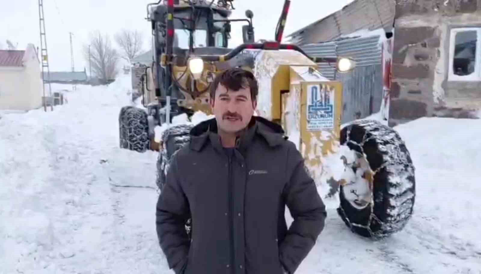 2 bin 300 rakımda zorlu karla mücadele çalışması
