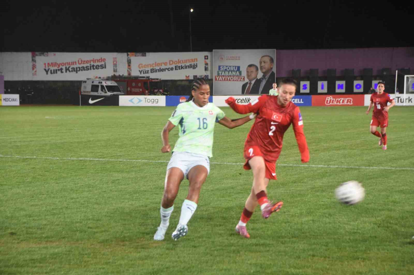 2027 FIFA Kadınlar Dünya Kupası Avrupa Elemeleri: Türkiye: 0 - İsviçre: 0 (İlk yarı)
