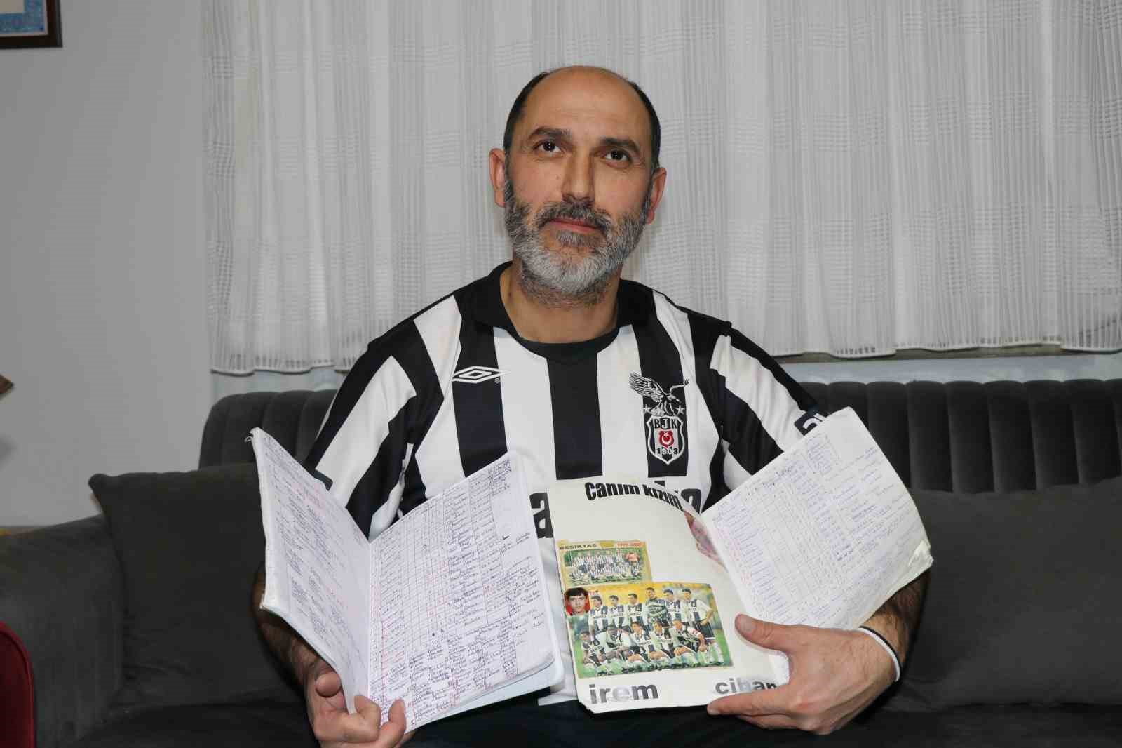25 yıldır Beşiktaş’ın her maçını tek tek not ediyor

