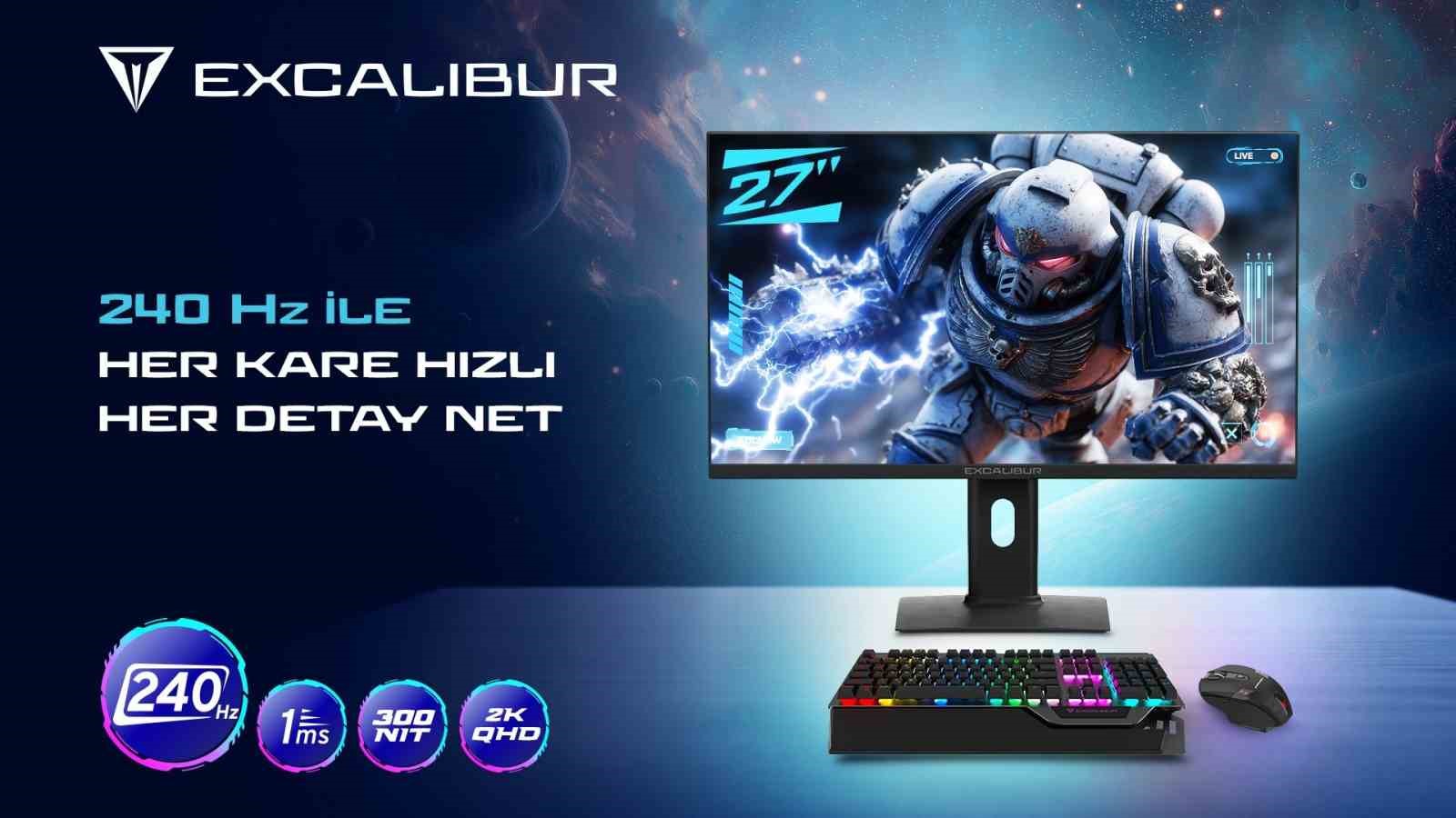2K çözünürlük ve 240 Hz yenileme hızına sahip yeni oyuncu monitörü tanıtıldı
