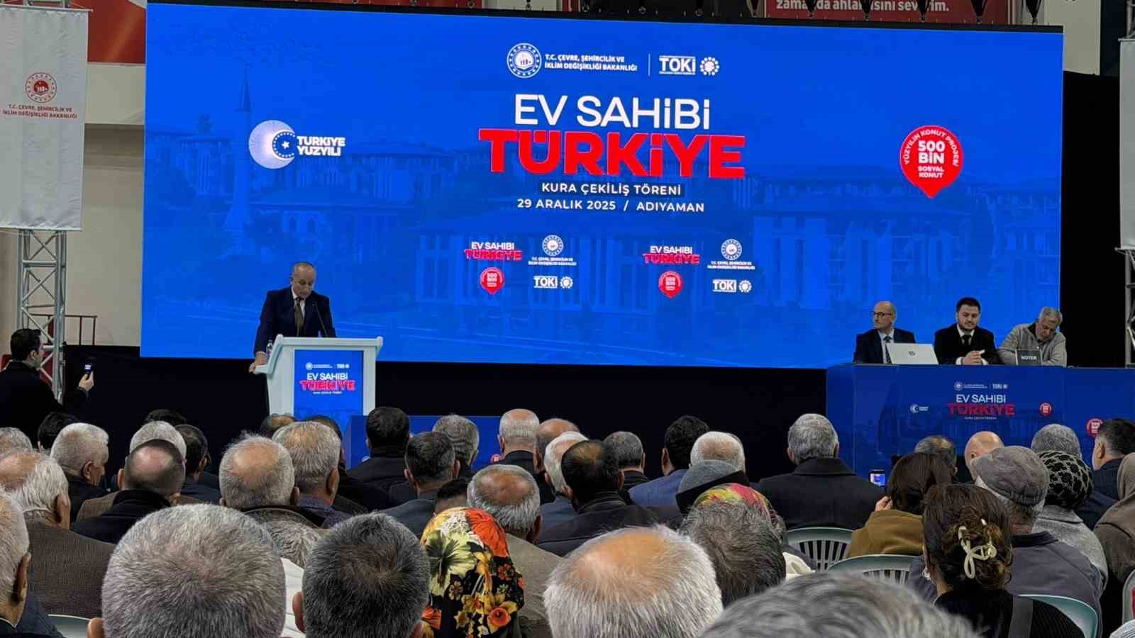 500 Bin Sosyal Konut Projesi ilk kurası Adıyaman’da çekildi
