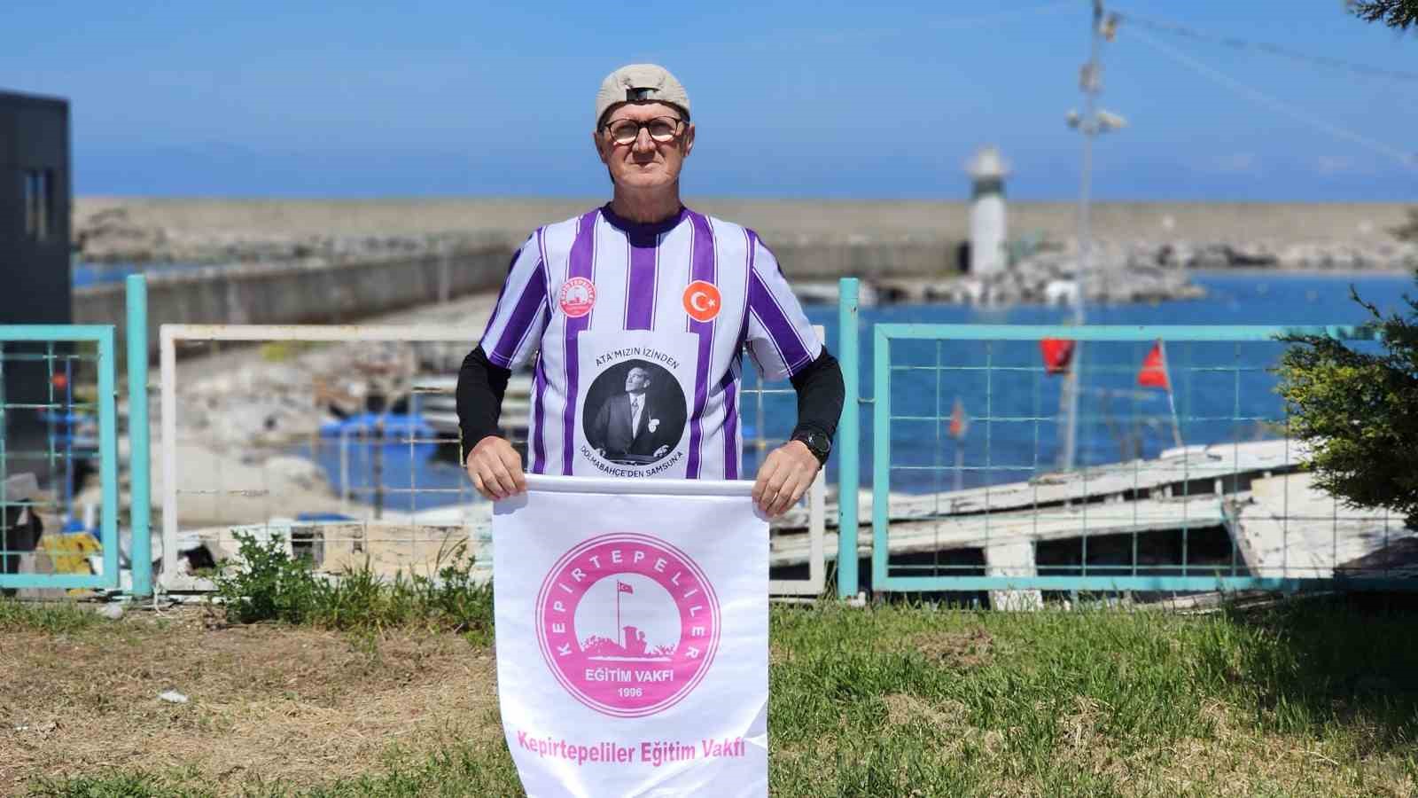 65 yaşındaki diş hekimi Fedai Kürtül, İstanbul’dan Samsun’a koşuyor
