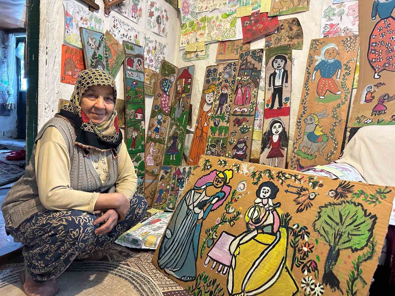 74 yaşındaki Hakime teyzenin resim tutkusu
