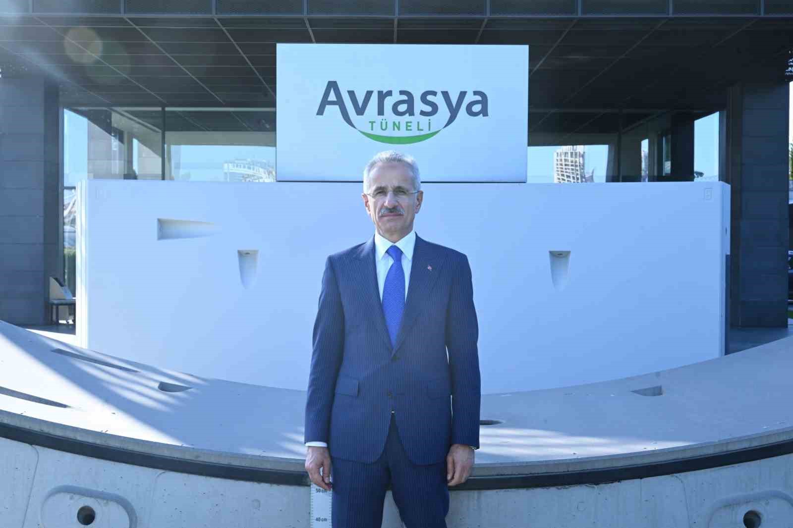 9,5 milyon farklı plakalı araç 180 milyon kez Avrasya Tüneli’ni kullandı
