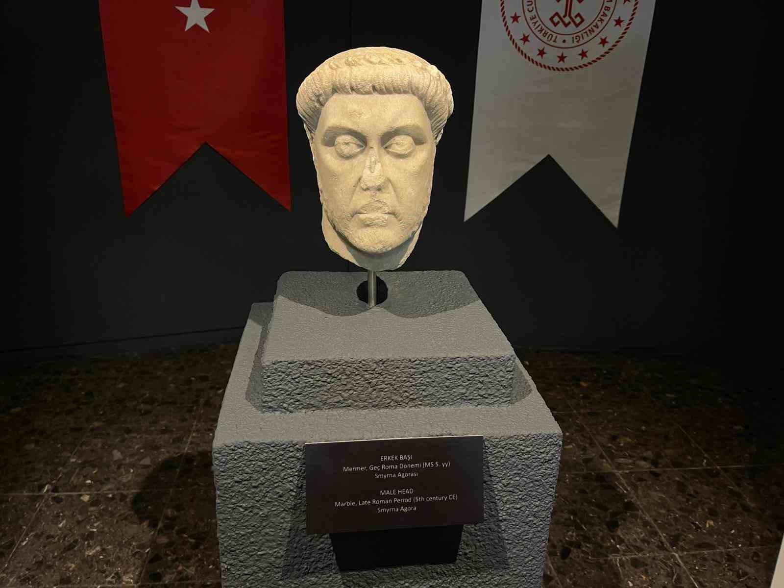 ABD’den geri alınan Smyrna kökenli heykel başı İzmir’de sergileniyor
