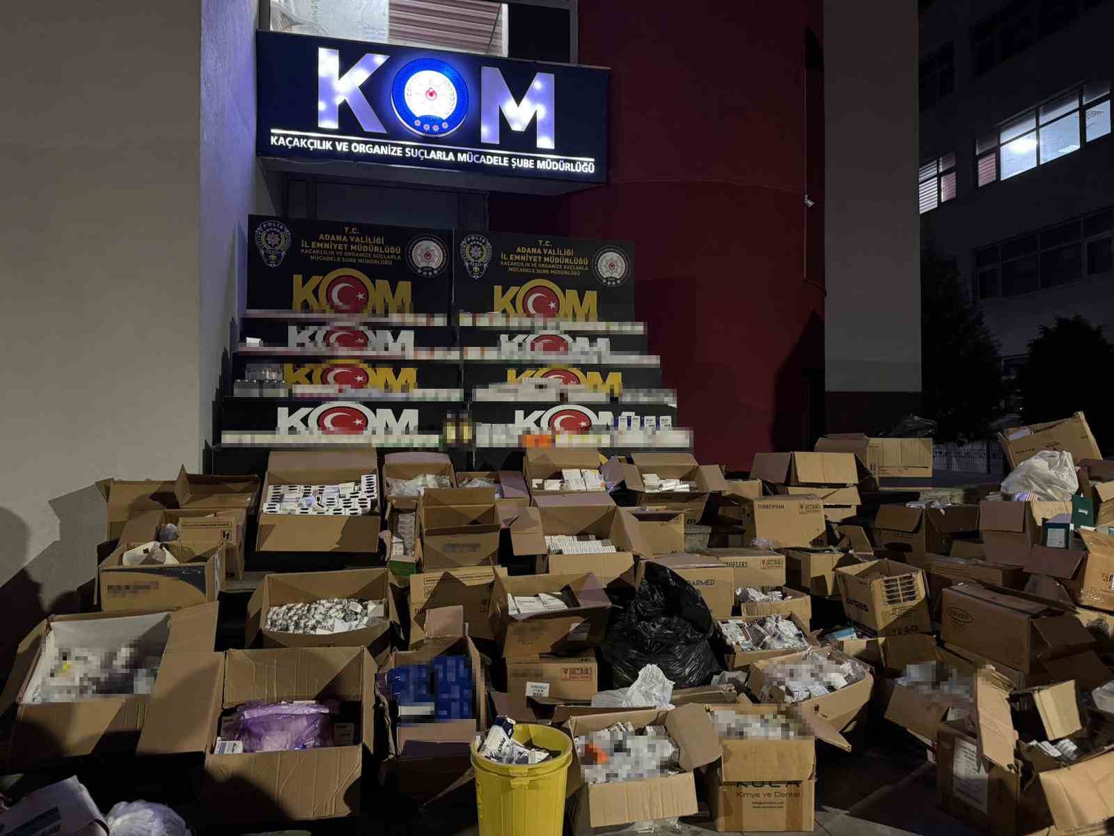 Adana’da 1 milyon 123 bin kaçak ilaç ele geçirildi
