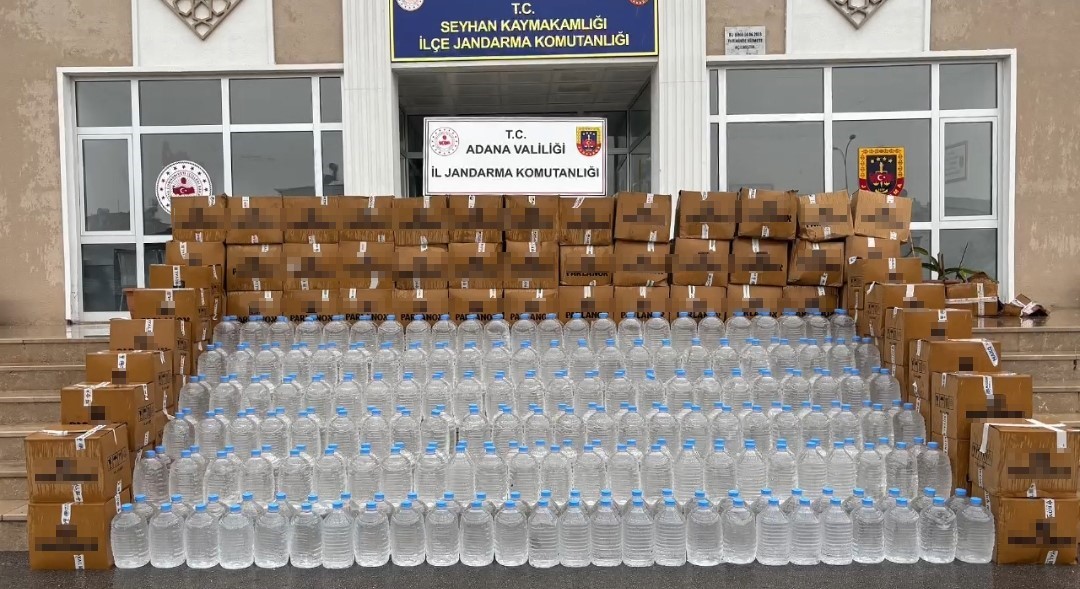 Adana’da 3 bin litre sahte alkol ele geçirildi
