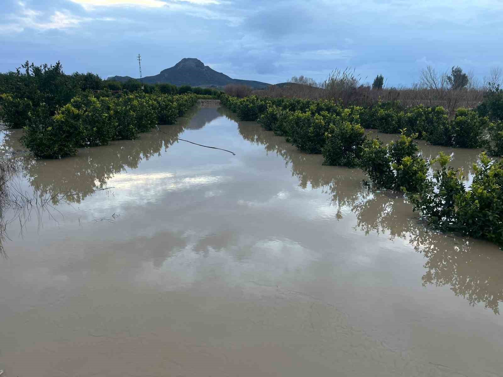 Adana’da şiddetli yağış, tarlaları sular altında bıraktı
