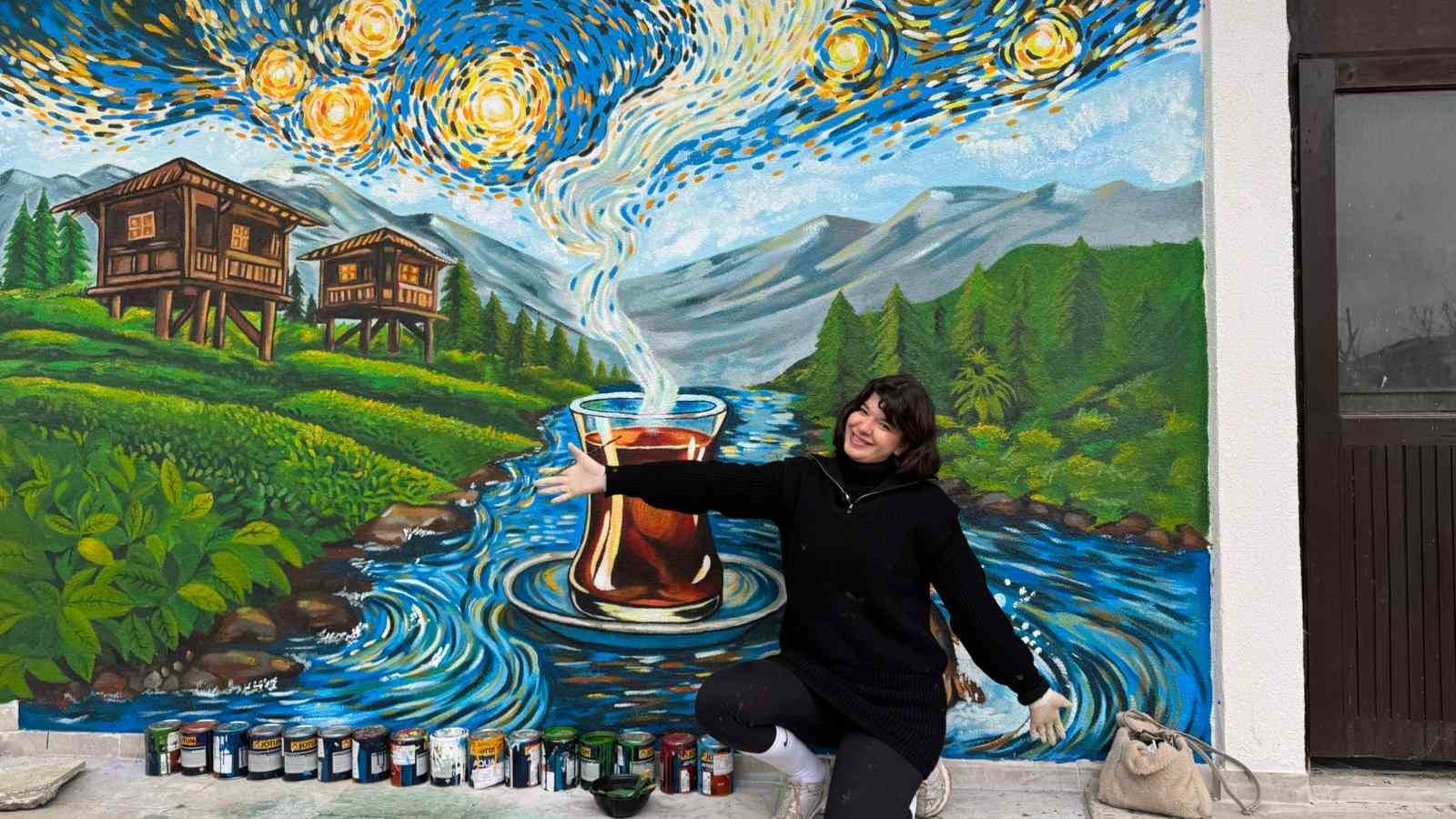 Adana’dan öğrenim için geldiği Rize’yi renklendiriyor
