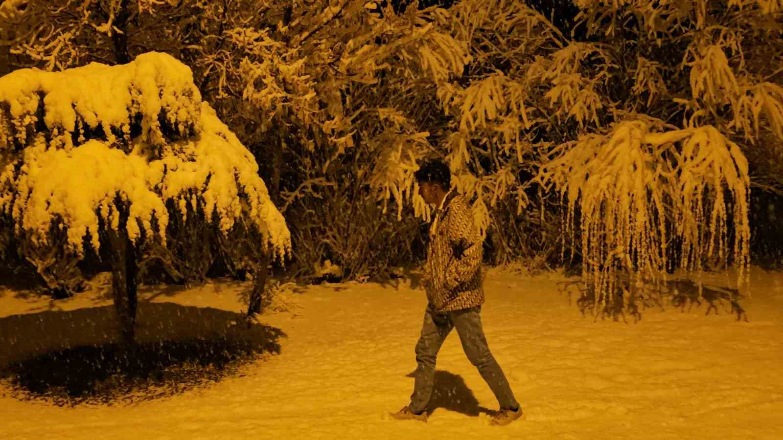 Adilcevaz’da kar yağışı beraberinde güzel görüntüler getirdi
