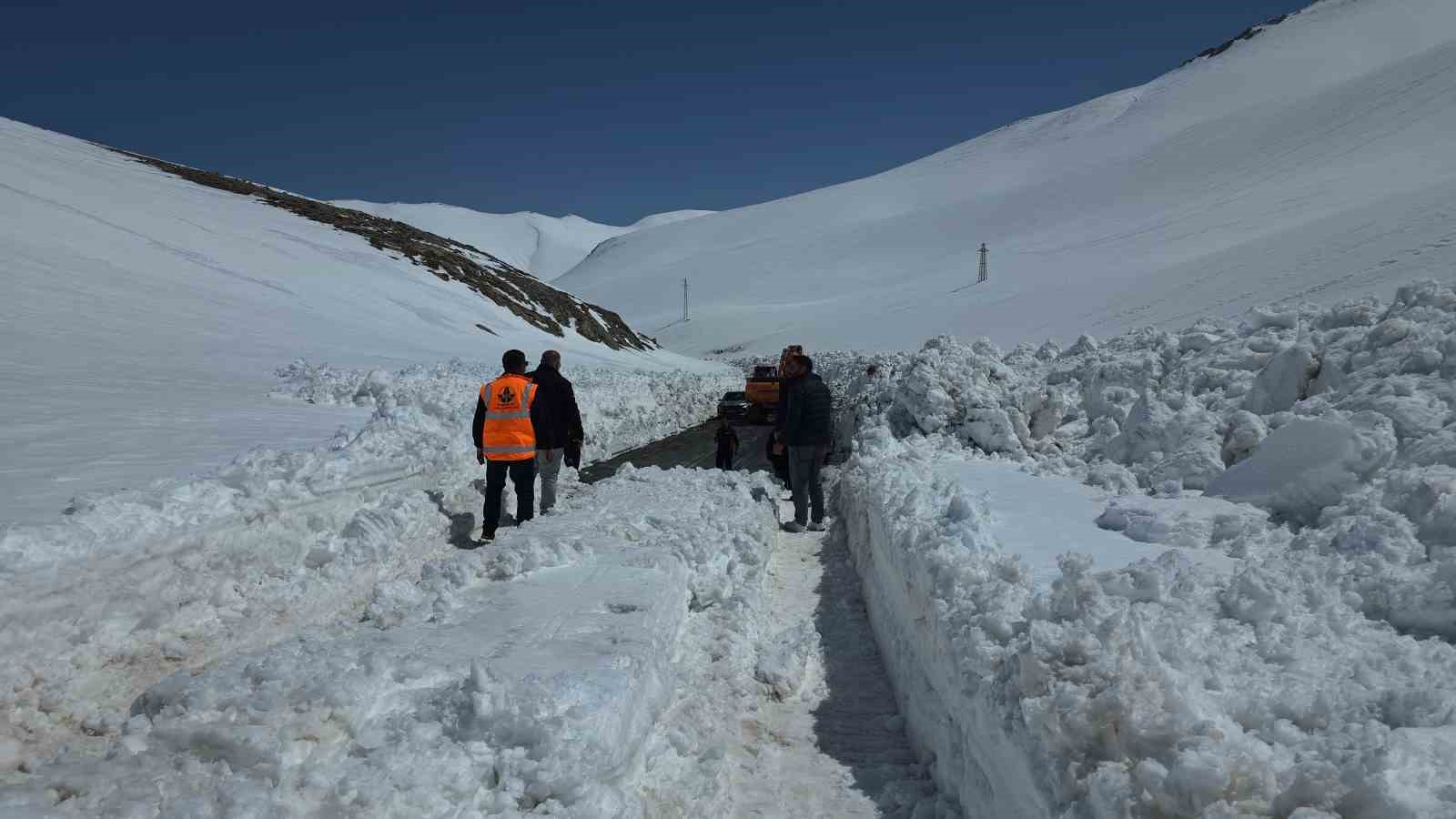 AFAD, Bahçesaray yolunda çığ incelemesi yaptı
