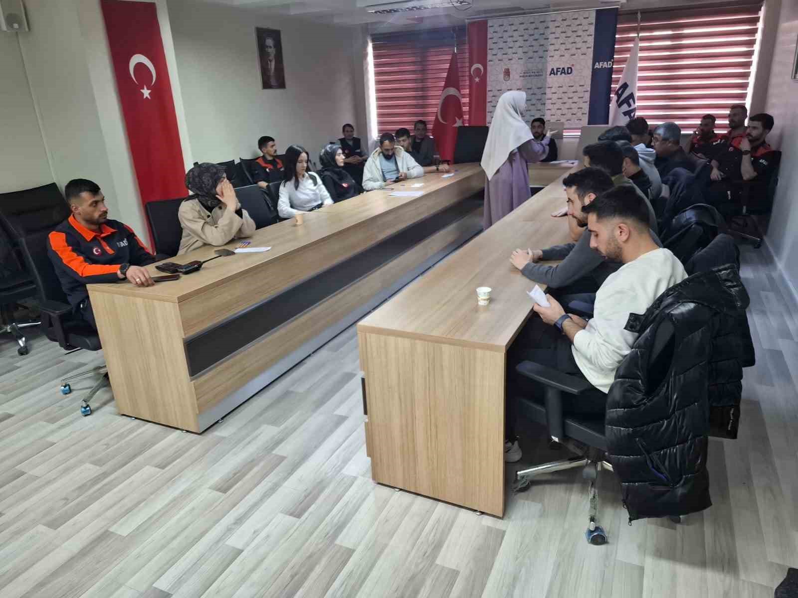 AFAD personeline psikolojik ilk yardım eğitimi
