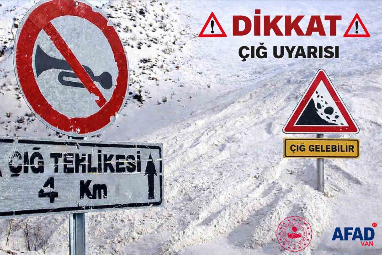 AFAD’dan Van için çığ uyarısı
AFAD’dan Van için çığ uyarısı