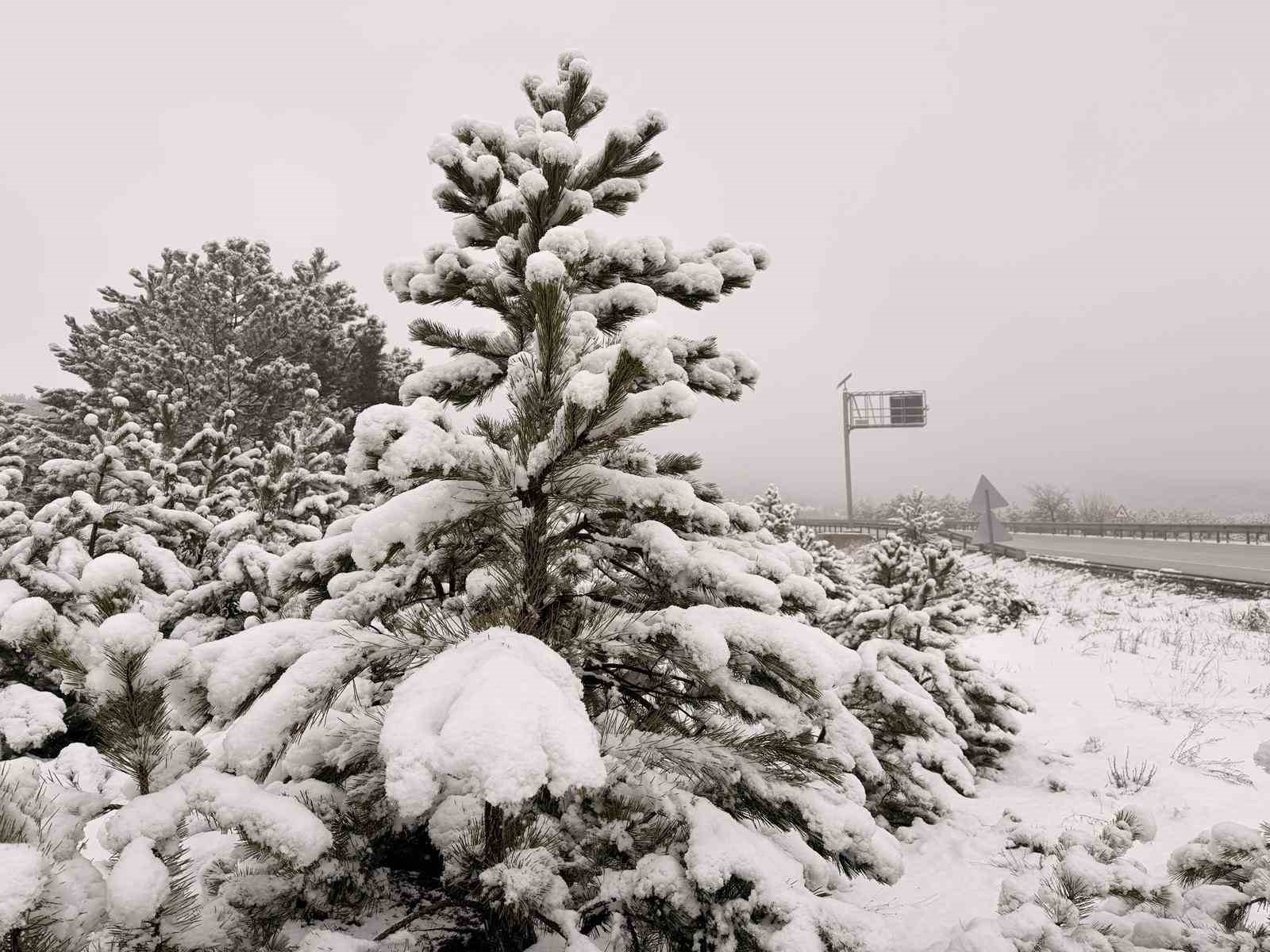 Afyonkarahisar’ın yüksek kesimlerinde kar yağışı etkili oldu
