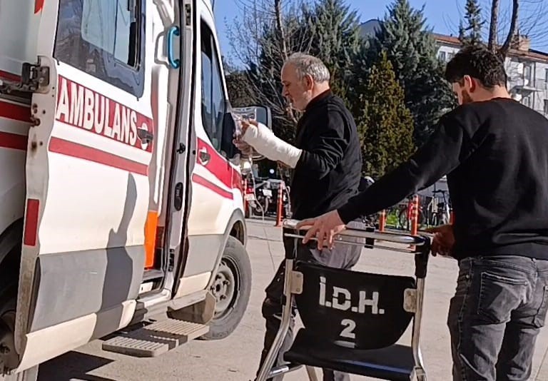 Ağaç budarken bileğini kesti
