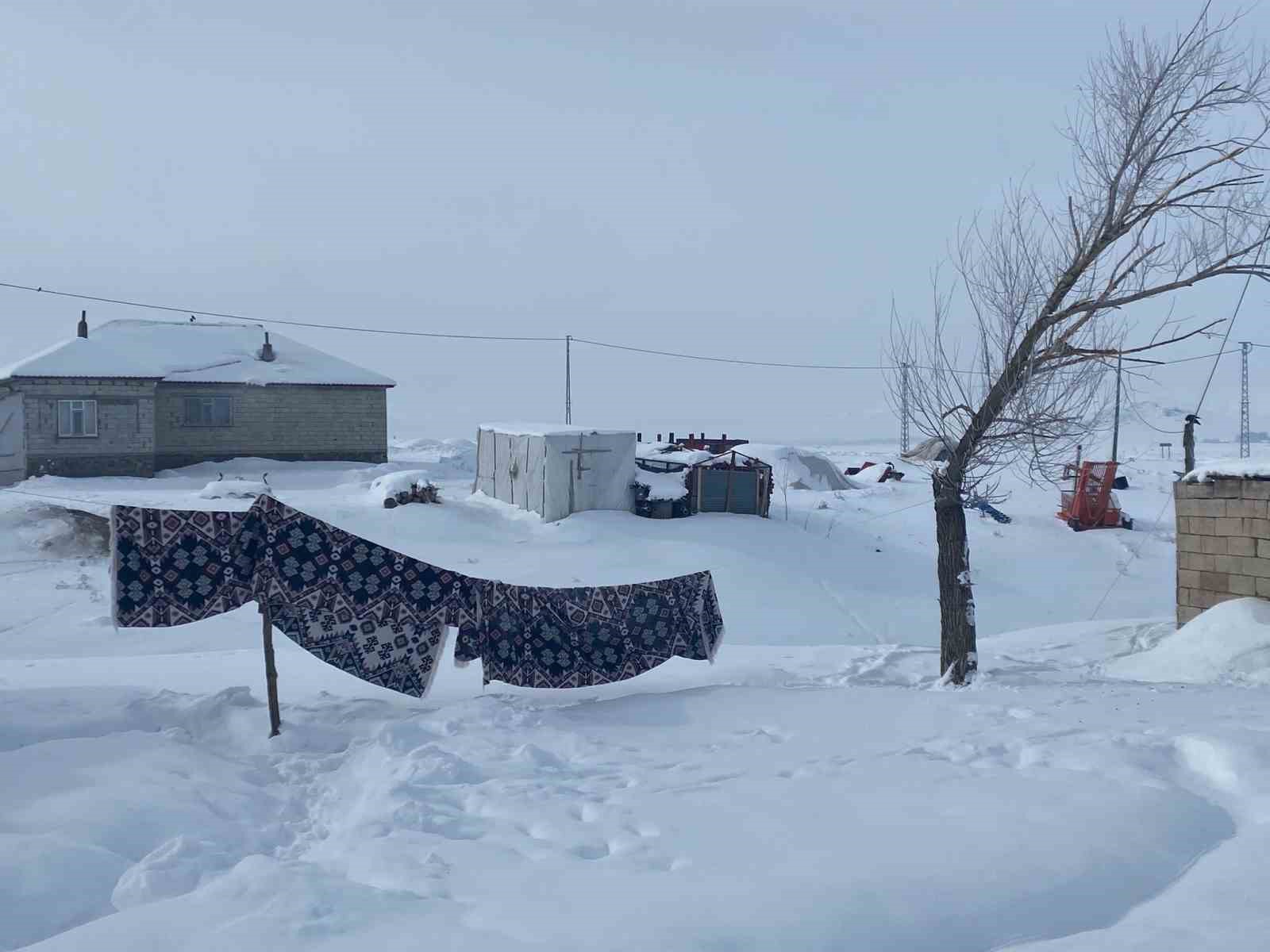 Ağrı’da köyler kışın tamamen kar altında kaldı
