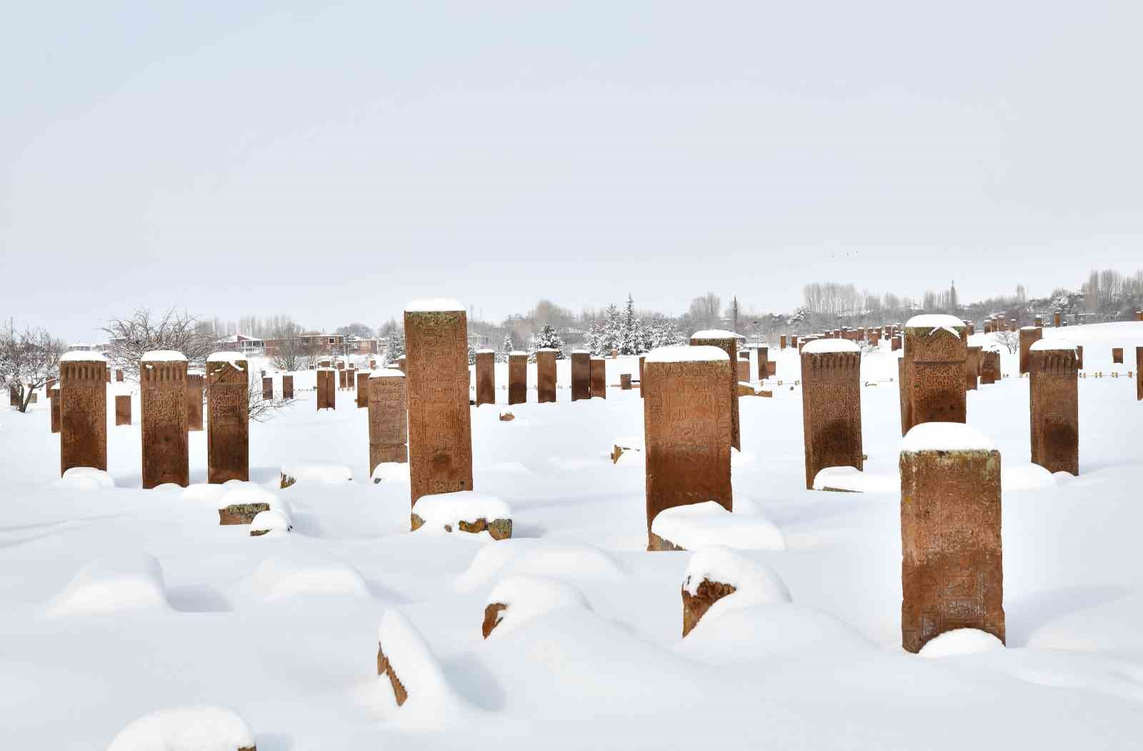 Ahlat’ta masalsı kış manzaraları
