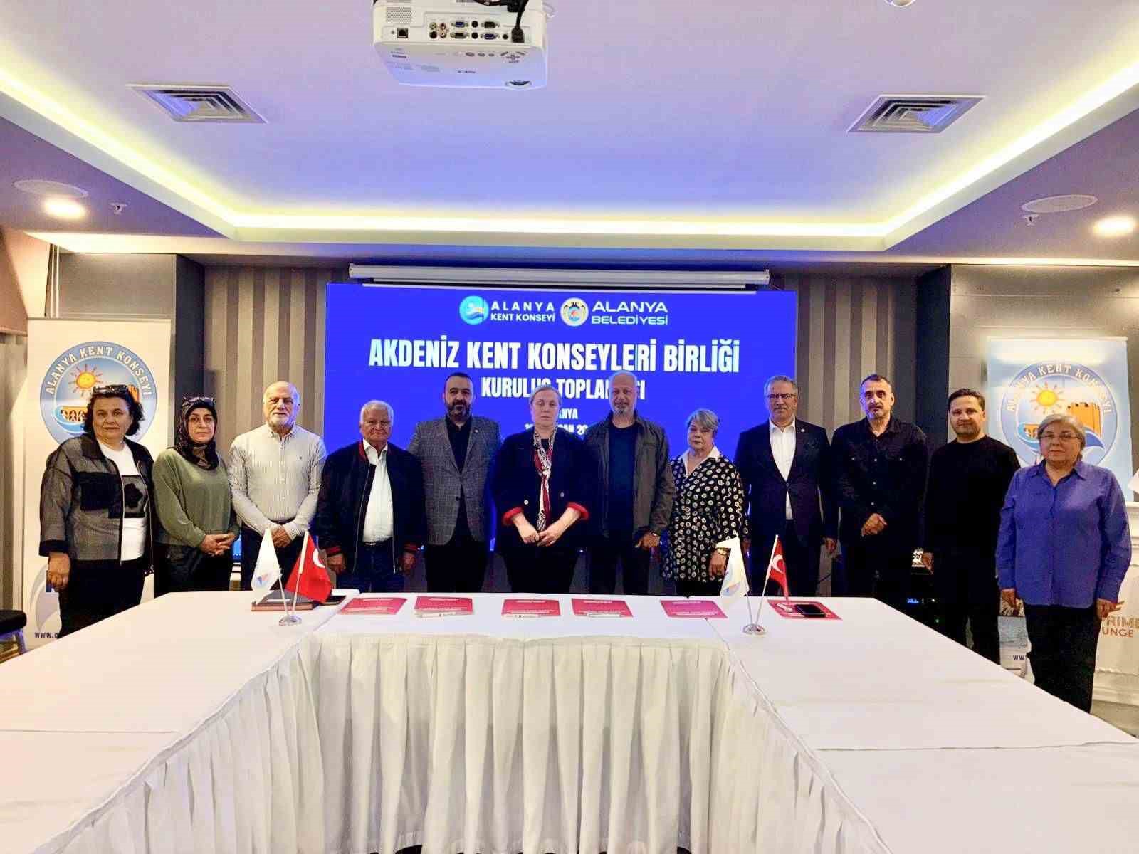 Akdeniz kent konseyleri birliği Alanya’da kuruldu
