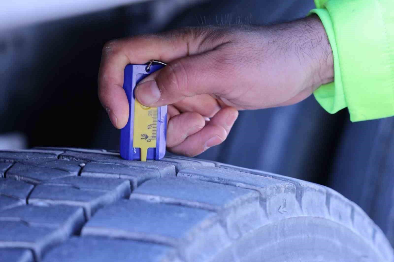 Aksaray’da kış lastiği denetimi
