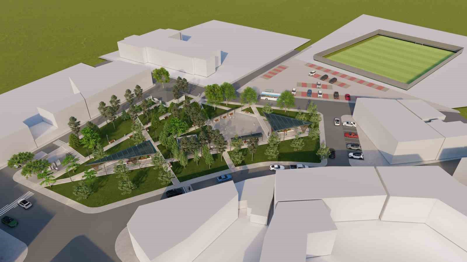 Alanyurt meydan düzenlemesi için çalışmalar başladı
