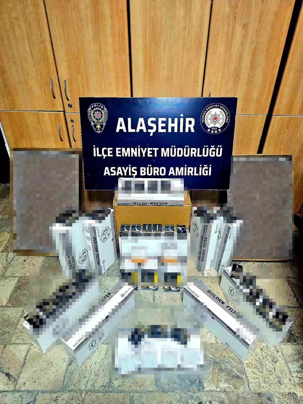 Alaşehir’de 23 bin 750 adet kaçak makaron ele geçirildi
