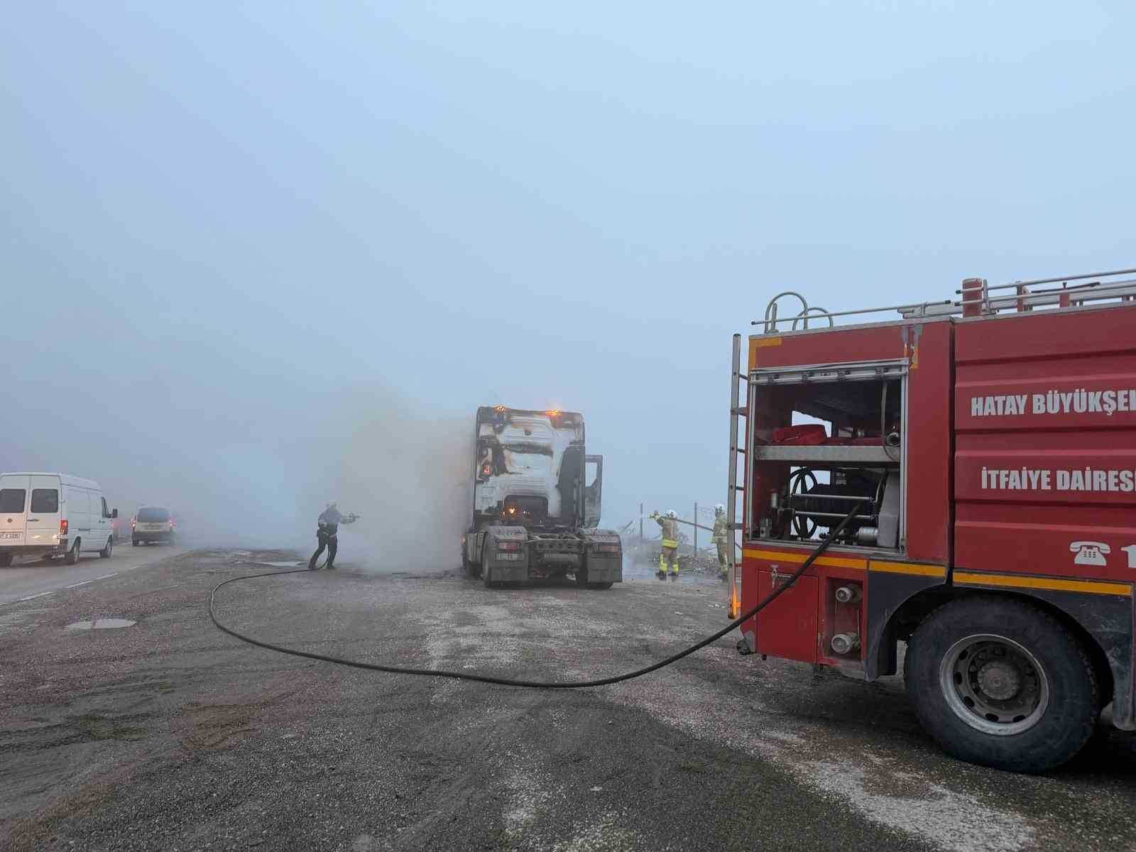 Alevlere teslim olan tır kullanılamaz hale geldi
