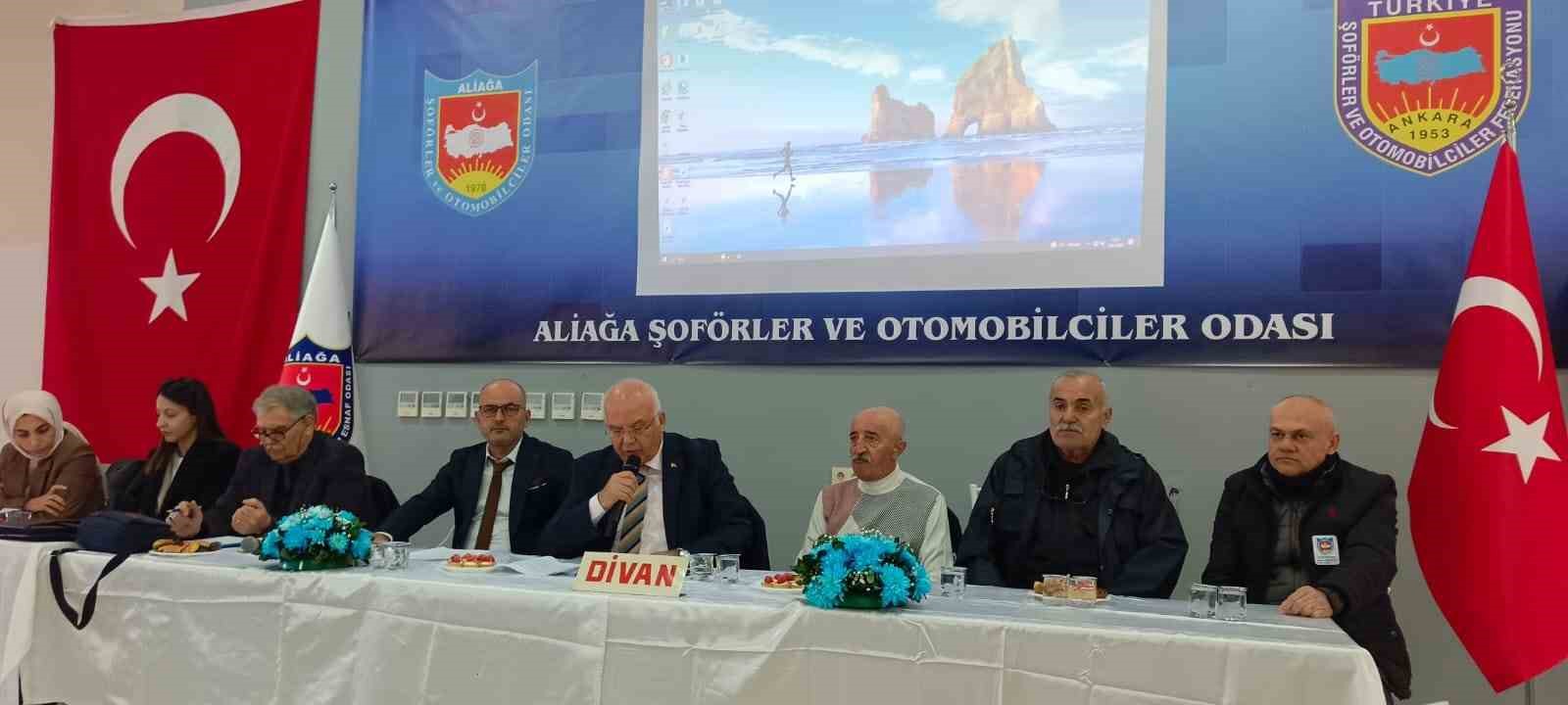 Aliağa Şoförler ve Otomobilciler Esnaf Odası’nda Seyhan Öz başkan seçildi
