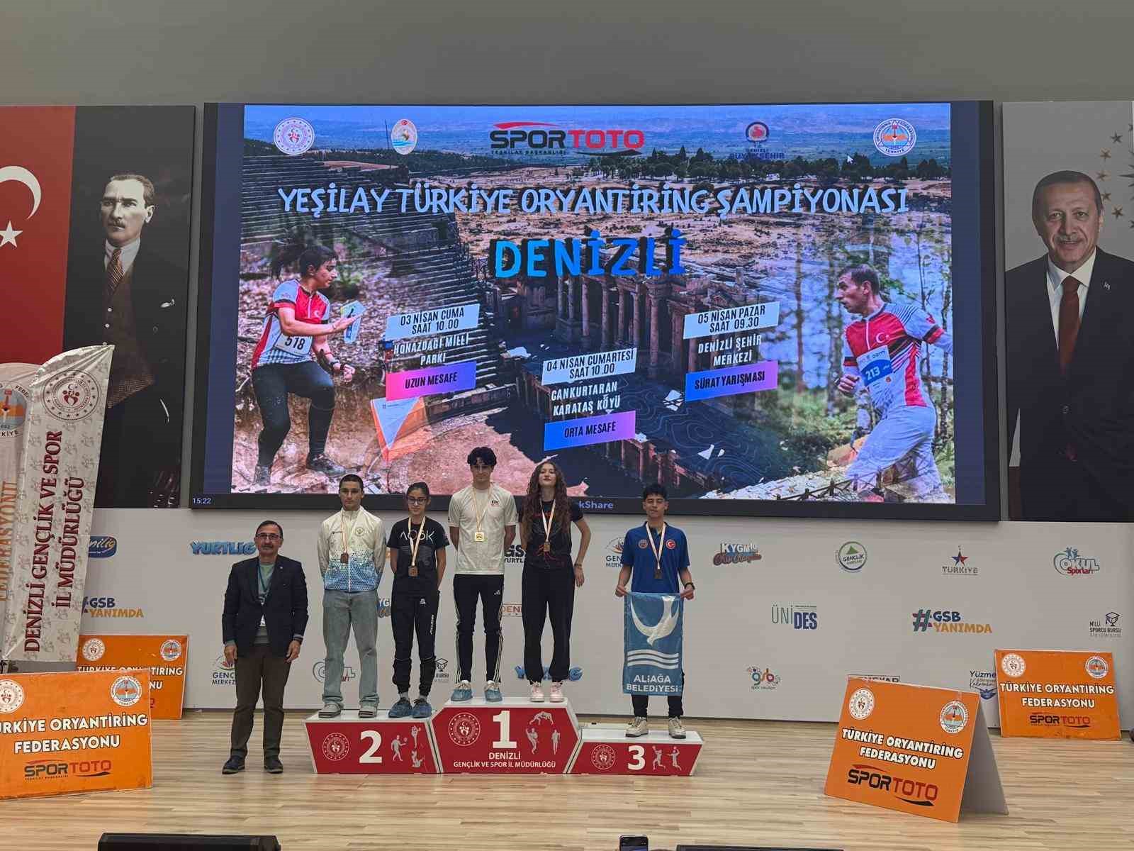 Aliağalı oryantiring sporcuları şampiyonadan 6 dereceyle döndü
