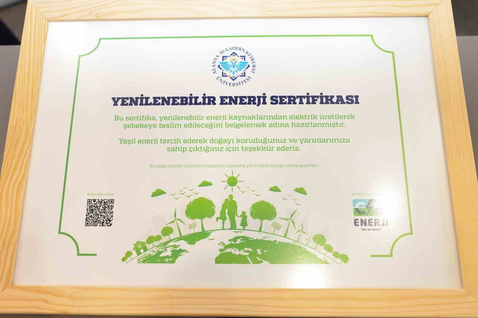 ALKÜ, yeşil enerjide Türkiye’nin ilk üniversitesi oldu
