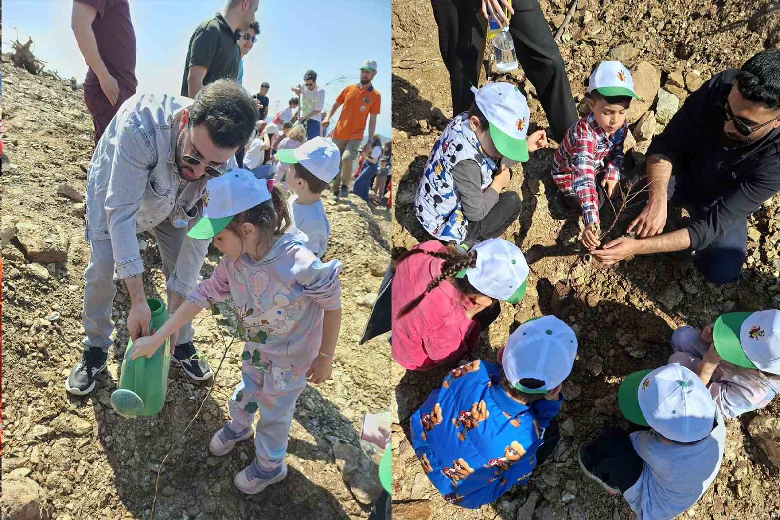 ALKÜ’lü minikler fidan dikip çilek topladı
