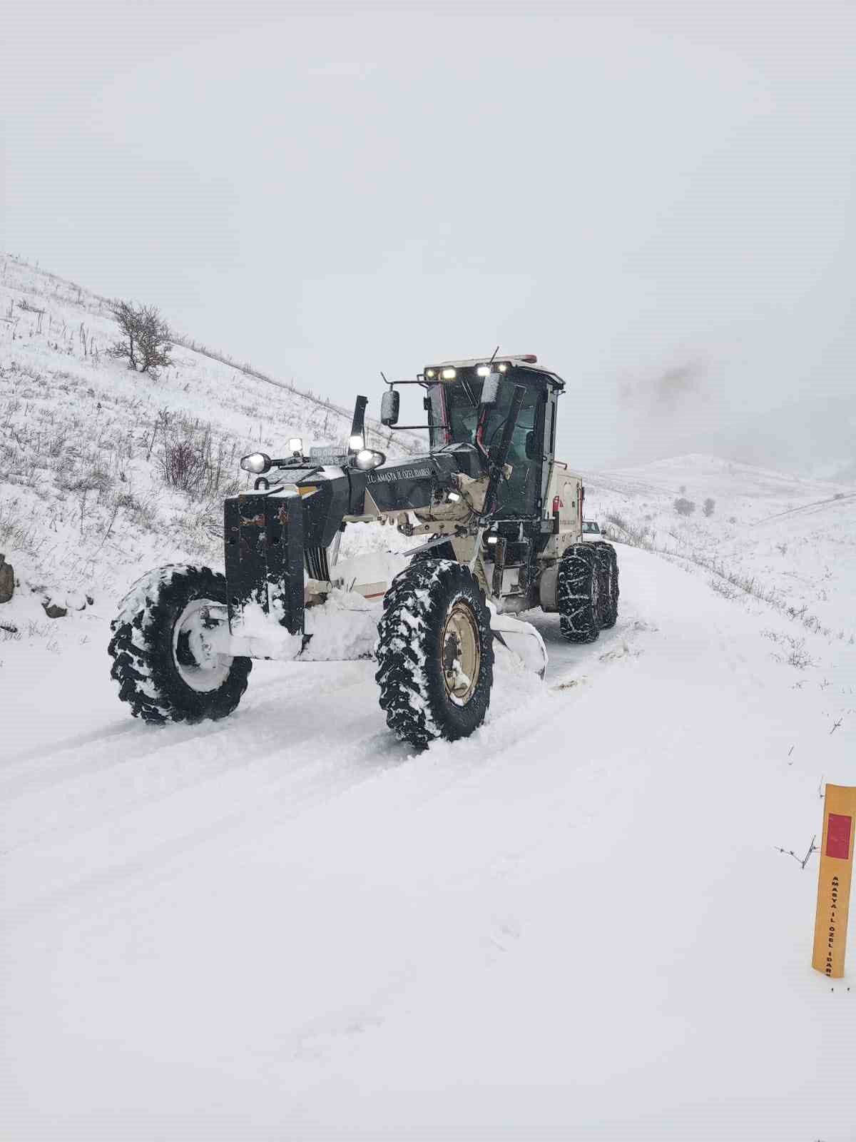 Amasya’da 28 köy yolu ulaşıma kapalı
