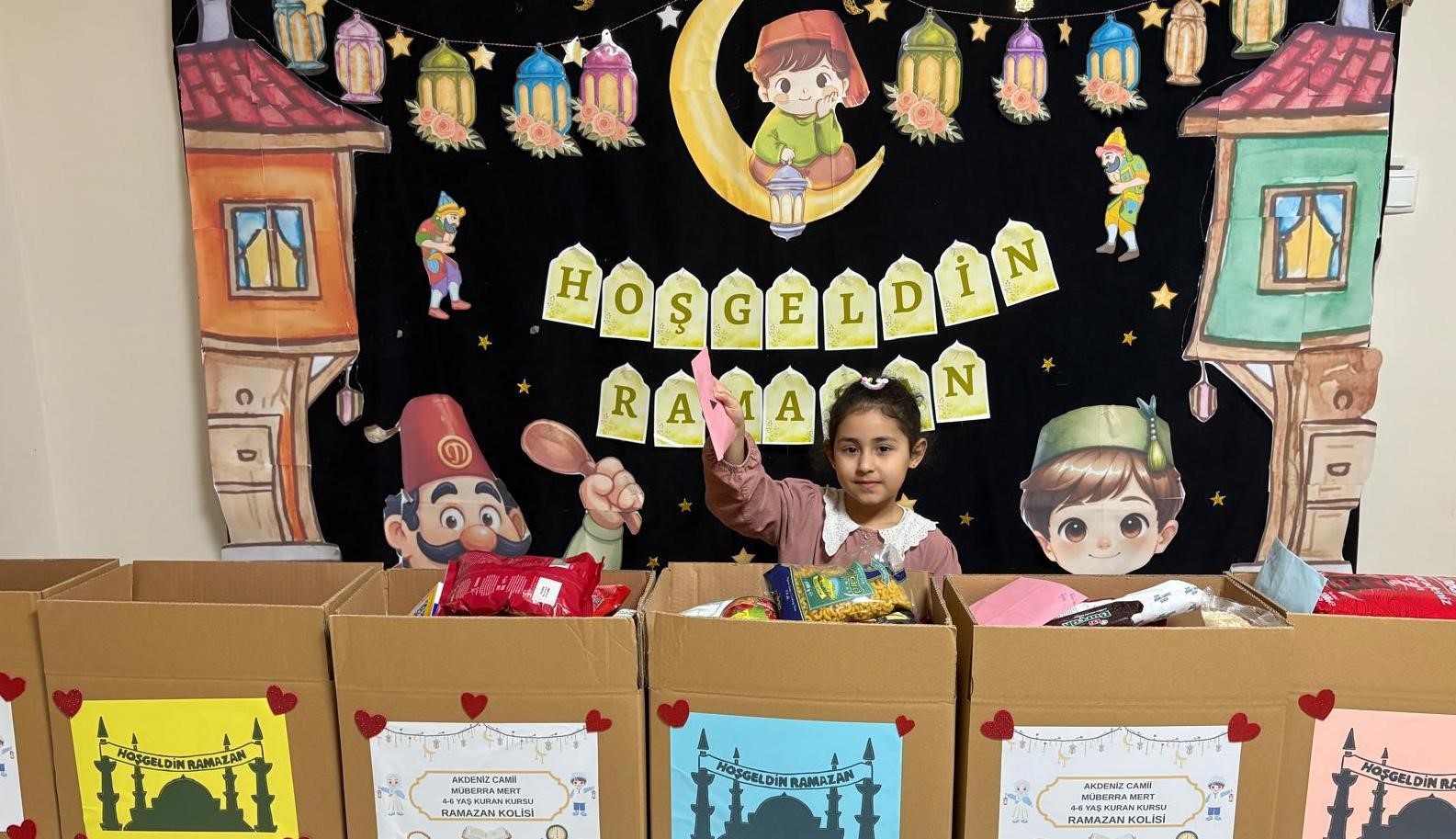 Anamur’da miniklerden Ramazan dayanışması
